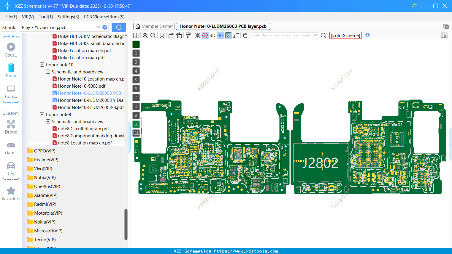 Honor Note10-LLDM260C3 PCB Layer